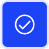 star outline icon with blue background