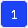 number one icon with blue background